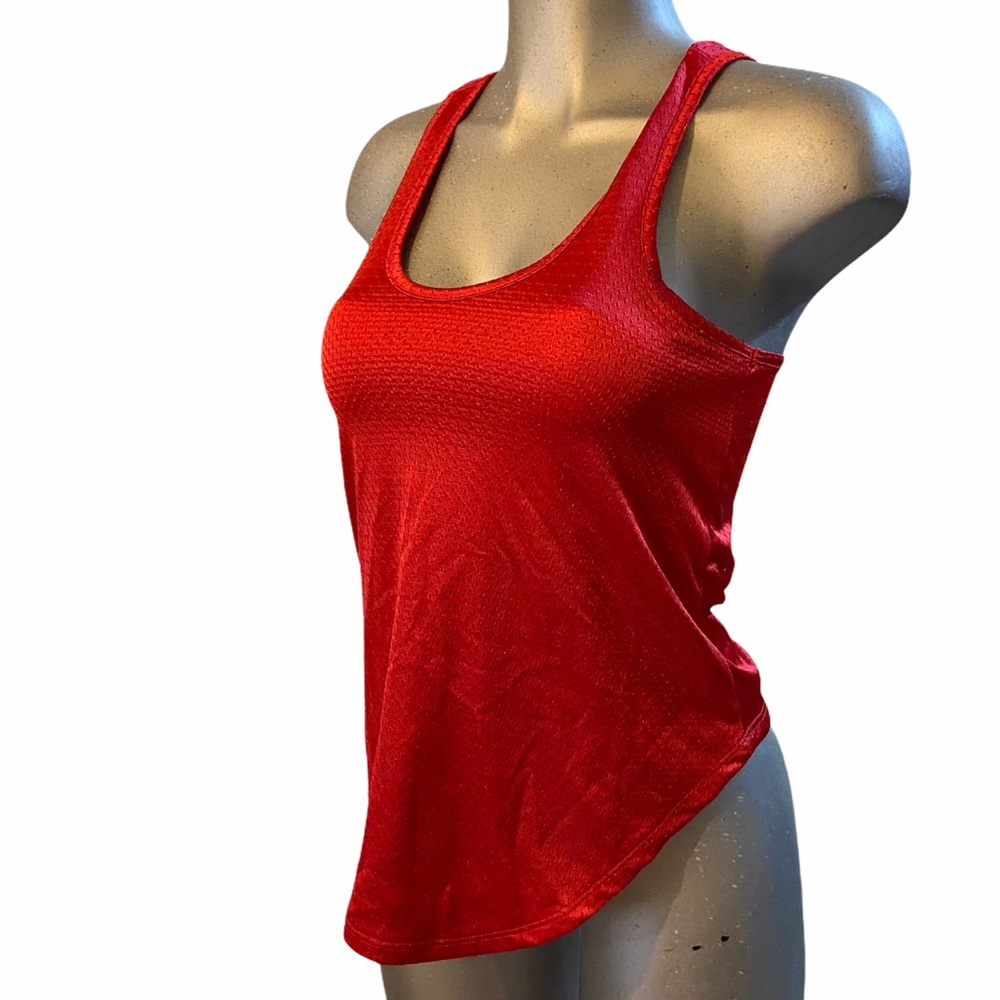 Ocean Blue Jersey Athletic Tank Top Red Sz Small Athleisure Gym Running Workout
